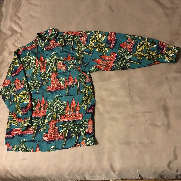 Men's Festive Long Sleeve Silk Shirt - Picture 8 of 8